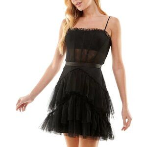 City Studio Tiered Mini Party Dress